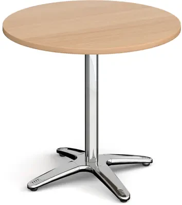 Dams Roma Circular Dining Table with Chrome 4 Leg Base 800mm