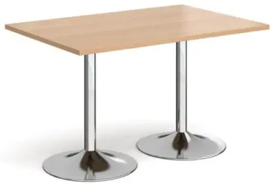 Dams Genoa Rectangular Dining Table with Trumpet Base 1200 x 800mm Diameter