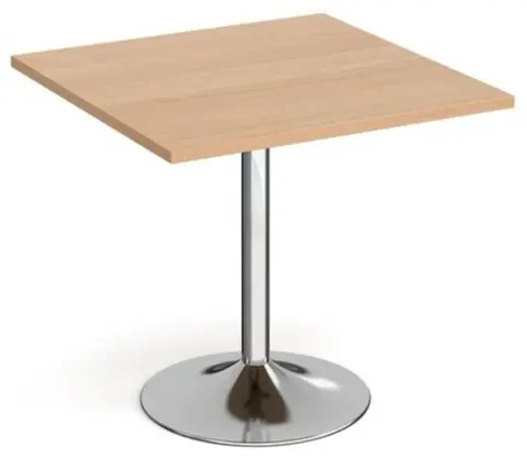 Dams Genoa Square Dining Table With Trumpet Base 800mm - Beech