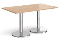 Dams Pisa Rectangular Dining Table With Round Bases 1400 x 800mm