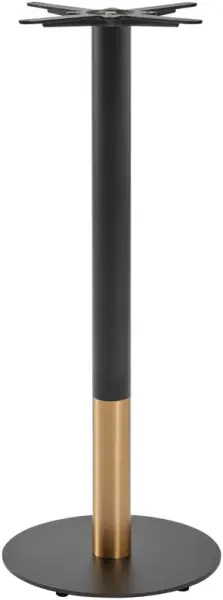 Zap Boston Sleek Black & Gold Small Round Table Base - (h) 1080mm