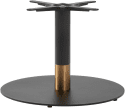 Zap Boston Sleek Black & Gold Large Round Table Base - (h) 430mm