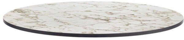Zap Extrema Round Table Top - 1200mm - Carrara Marble