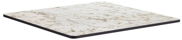 Zap Extrema Square Table Top - 690 x 690mm - Carrara Marble