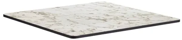 Extrema Square Table Top - 690 x 690mm - Carrara Marble