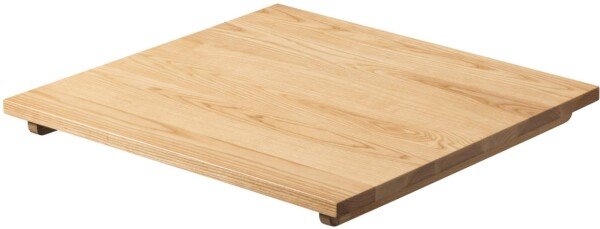 Tabilo Stained Solid Wood Square Table Top - 700 x 700mm - Oak