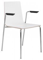 Elite Multiply Breakout Chair With Arms & White Frame - Wenge Finish