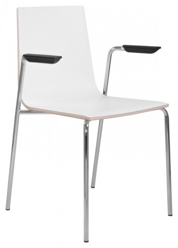 Elite Multiply Breakout Chair With Arms & White Frame - White Finish