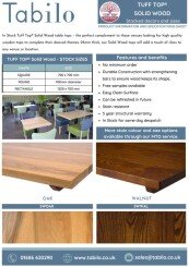 TUFF TOP SOLID WOOD IN STOCK PRODUCT CARD