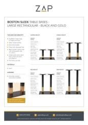 ZAP Product Sheet Boston Sleek Table Bases Large Rectangular