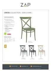 ZAP Product Sheet Cross Collection Side Chair