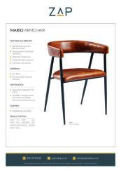 ZAP Product Sheet Mario Armchair